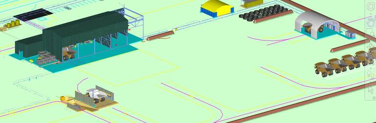 Mining infrastructure design example